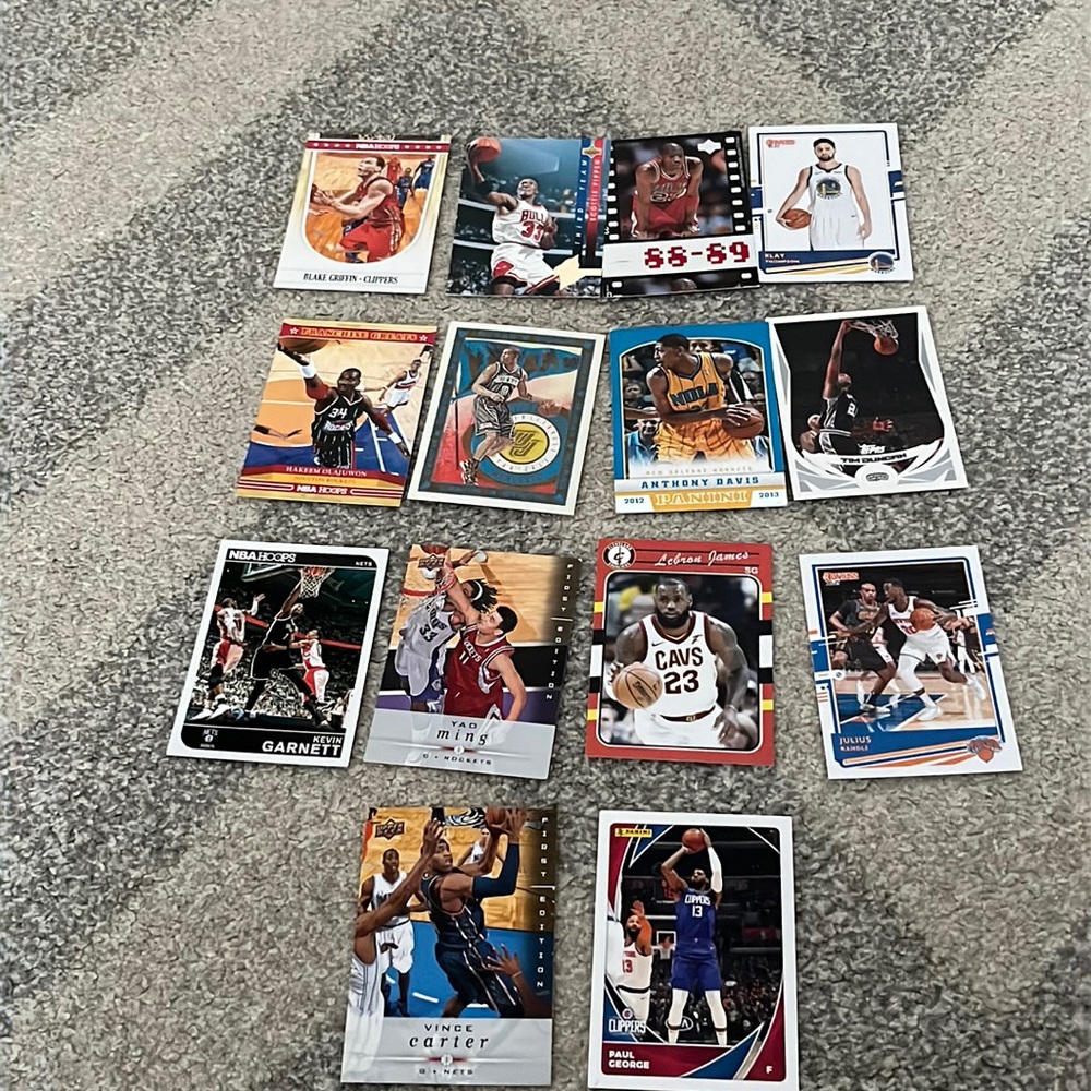 14 insane basketball cards lot